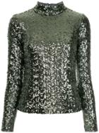 Alexis Sequin Embellished Top - Silver