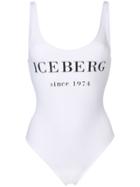 Iceberg Logo Swimsuit - White