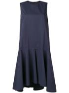 Roberto Collina Ruffled Hem Midi Dress - Blue
