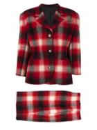 Jean Paul Gaultier Vintage Checked Skirt Suit - Red