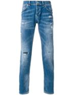 Dondup Distressed Stonewashed Jeans - Blue