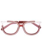 Chloé Eyewear Metal Rim Glasses - Brown