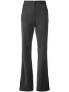 Tibi Flared Pinstripe Trousers - Grey