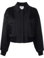 Dkny Quilted Reversible Bomber Jacket, Women's, Size: Medium, Black, Polyester/spandex/elastane/viscose