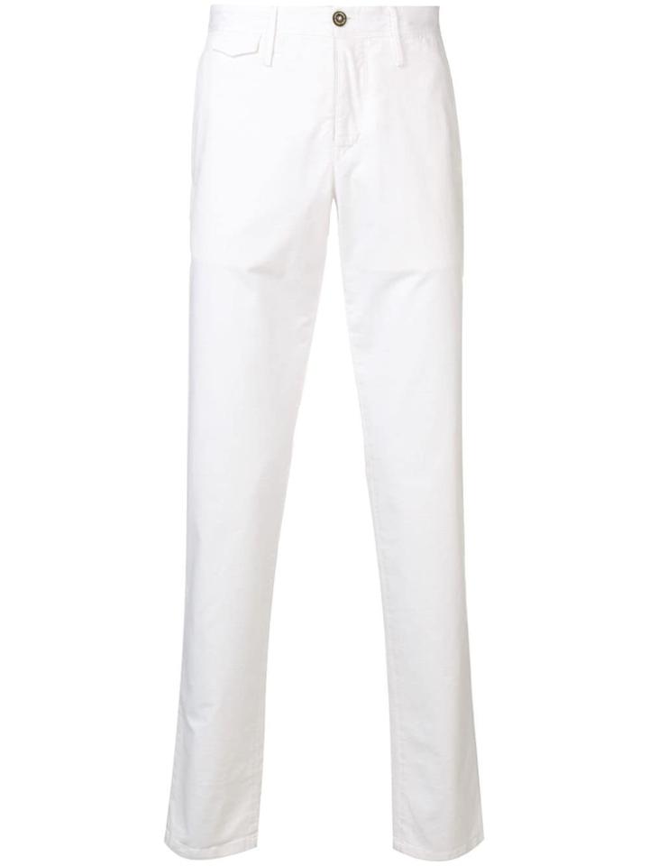 Pt01 Logo Chain Slim-fit Chinos - White