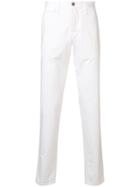 Pt01 Logo Chain Slim-fit Chinos - White