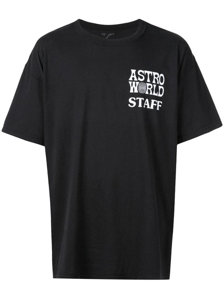 Travis Scott Astroworld Oversize Printed T-shirt - Black