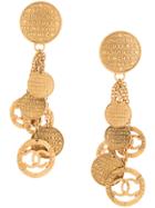 Chanel Vintage Coin Swing Earrings - Metallic