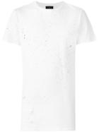 Amiri Distressed T-shirt, Men's, Size: Medium, White, Cotton