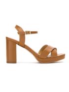 Serpui Leather Strappy Sandals - Brown
