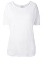Frame Denim Plain T-shirt, Women's, Size: Medium, White, Linen/flax