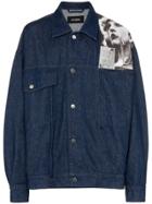 Raf Simons Raf Punkette Dnm Jkt Blu - Blue