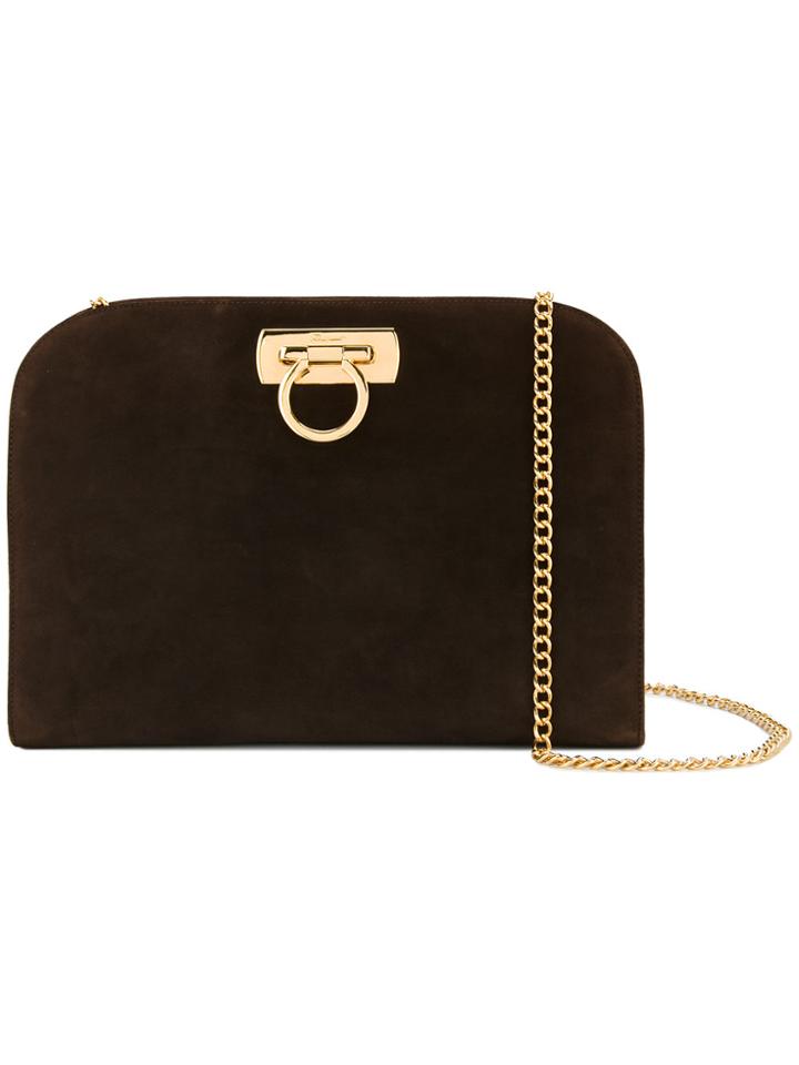 Salvatore Ferragamo Vintage Gancini Chain Bag - Brown