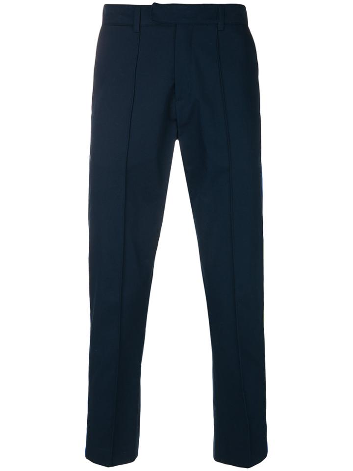 Gcds Contrast Stripe Side Panelled Trousers - Blue