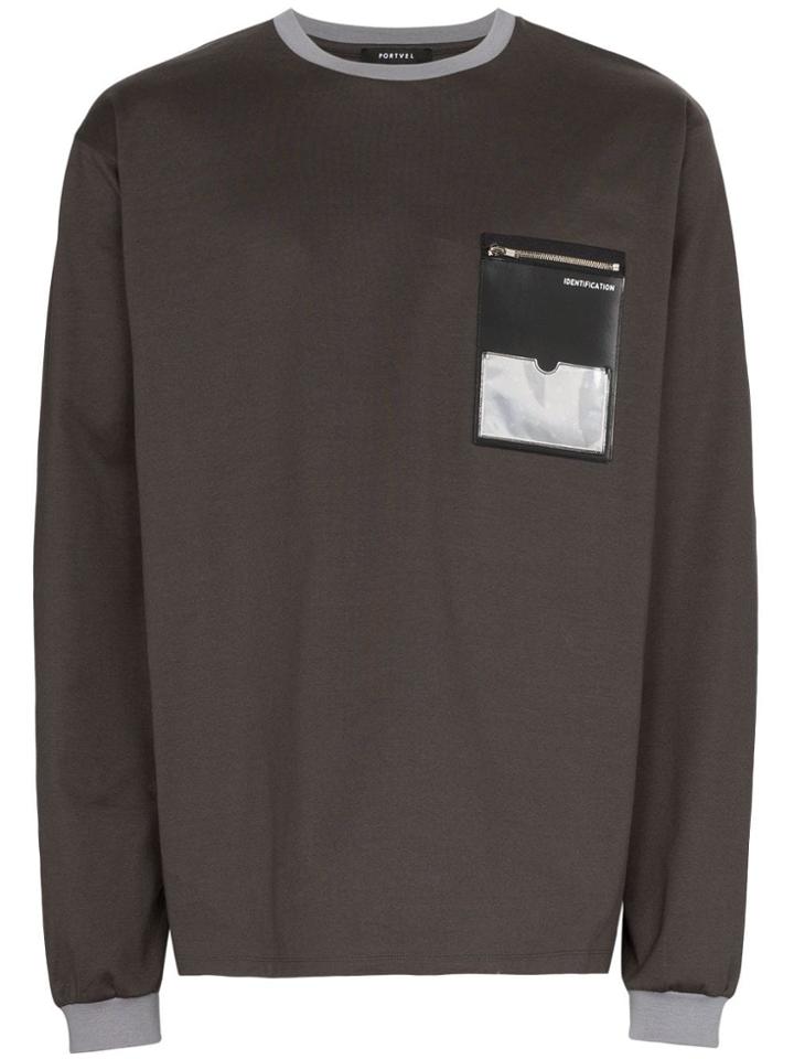 Portvel Id Patch T-shirt - Grey