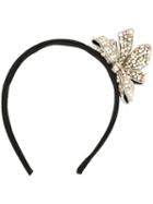 Dice Kayek Crystal Embellished Bow Headband - Black