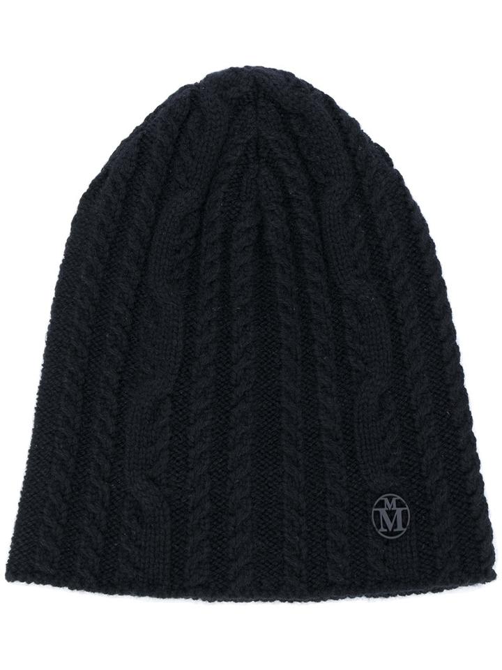 Maison Michel - Elvis Beanie - Women - Cashmere/wool - One Size, Black, Cashmere/wool