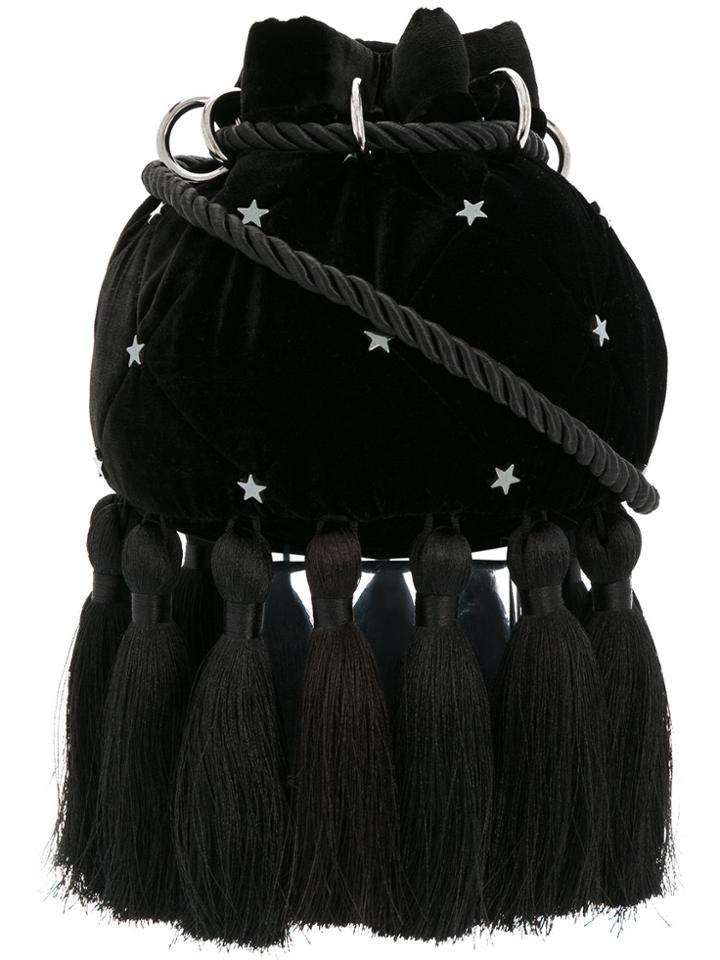 Parlor Tasselled Shoulder Bag - Black