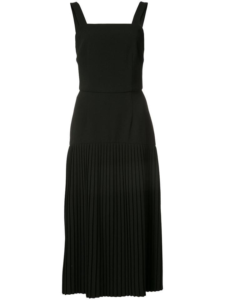 Flared Midi Dress - Women - Rayon - 6, Black, Rayon, Rebecca Vallance