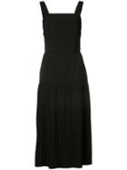 Flared Midi Dress - Women - Rayon - 6, Black, Rayon, Rebecca Vallance