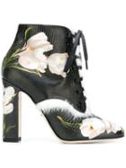 Dolce & Gabbana Tulip Print Ankle Boots