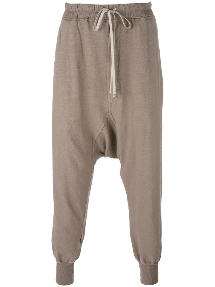 Rick Owens Drkshdw Drop Crotch Track Pants, Men's, Size: Xs, Nude/neutrals, Cotton