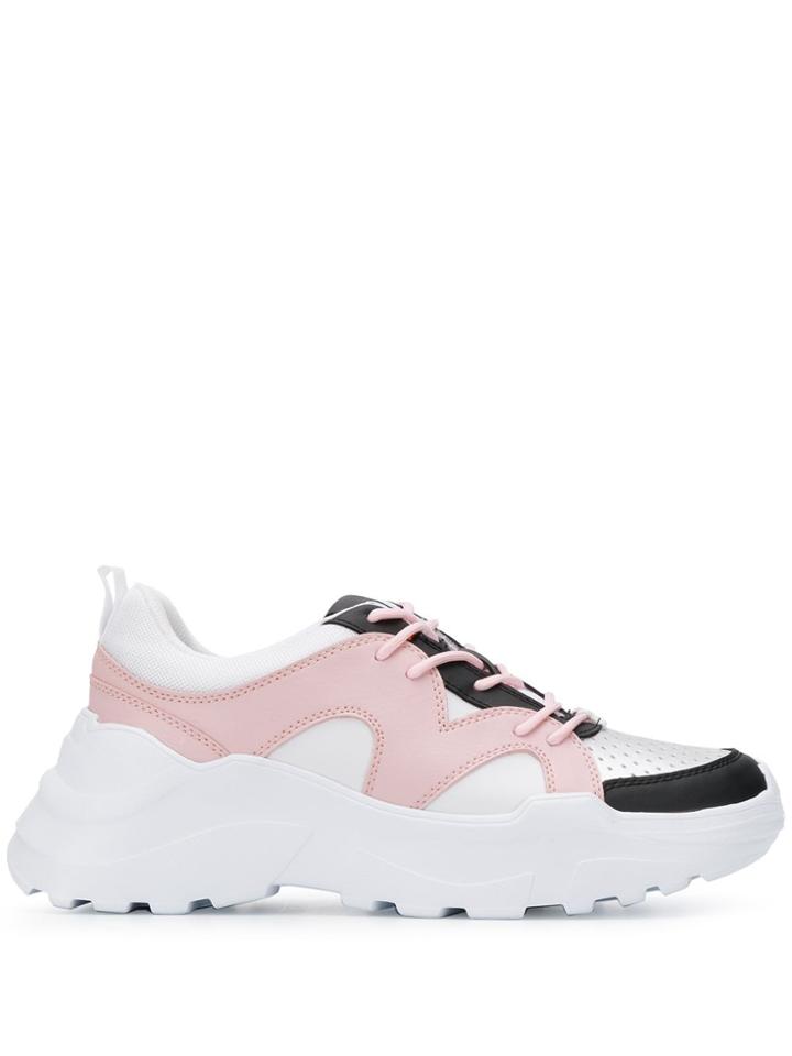 Trussardi Jeans Ridged Sole Sneakers - White