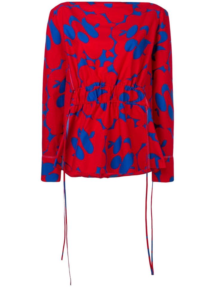 Marni Abstract Print Blouse - Red