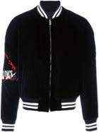Maison Margiela Embroidered Velvet Varsity Jacket