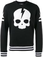 Hydrogen Skull Printed Sweatshirt - Black
