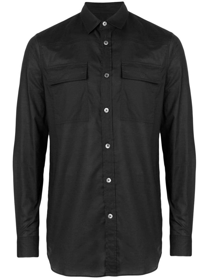Ann Demeulemeester Flap Pocket Shirt - Black