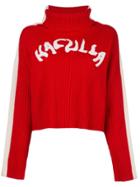 Haculla Logo Nouveau Ribbed Jumper - Red