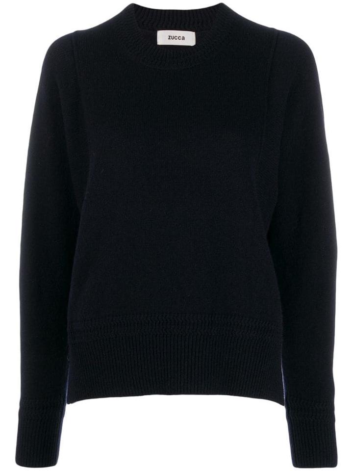 Zucca Loose-fit Crew Neck Jumper - Blue