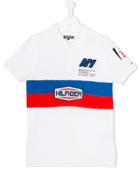 Tommy Hilfiger Junior Logo Moto Polo Shirt - White