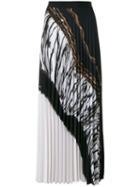 D.exterior - Pleated Maxi Skirt - Women - Polyester/spandex/elastane - 44, Black, Polyester/spandex/elastane