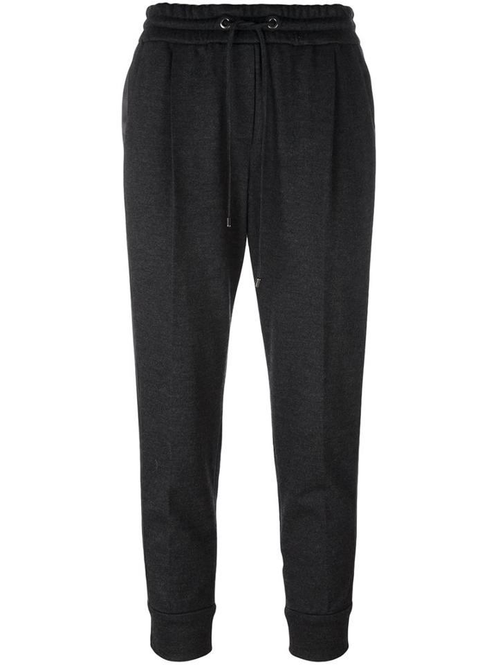 Brunello Cucinelli 'lignite' Track Pants, Women's, Size: 44, Grey, Cotton/polyester/acetate/virgin Wool
