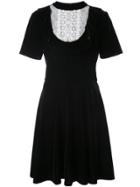 Sachin & Babi Krissa Ruffle Trim Velvet Dress - Black