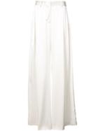 Nili Lotan Wide Leg Trousers - Nude & Neutrals