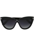 Tom Ford Eyewear Cat Eye Shape Sunglasses - Black