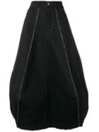 Andrea Ya'aqov Balloon-shaped Midi Skirt - Black