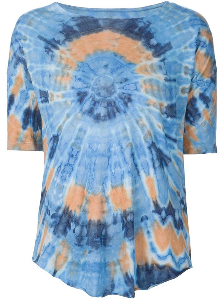 Raquel Allegra Tie-dye T-shirt, Women's, Size: 2, Blue, Cotton/polyester