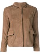S.w.o.r.d 6.6.44 One-button Suede Jacket, Women's, Brown, Leather/polyester