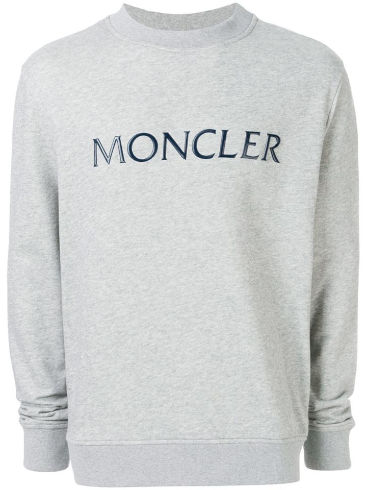 Moncler Logo Plaque Sweatshirt - Grey