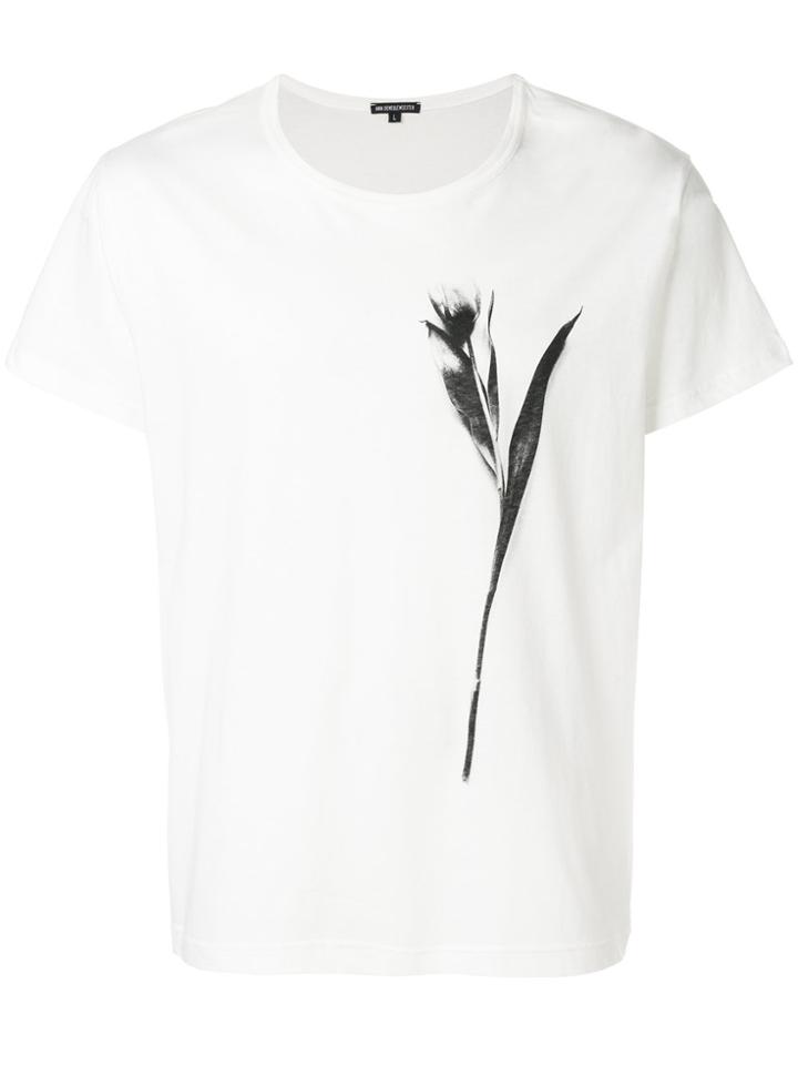Ann Demeulemeester Printed Flower T-shirt - White