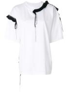 Maison Margiela T-shirt With Mohair Embellishment - White