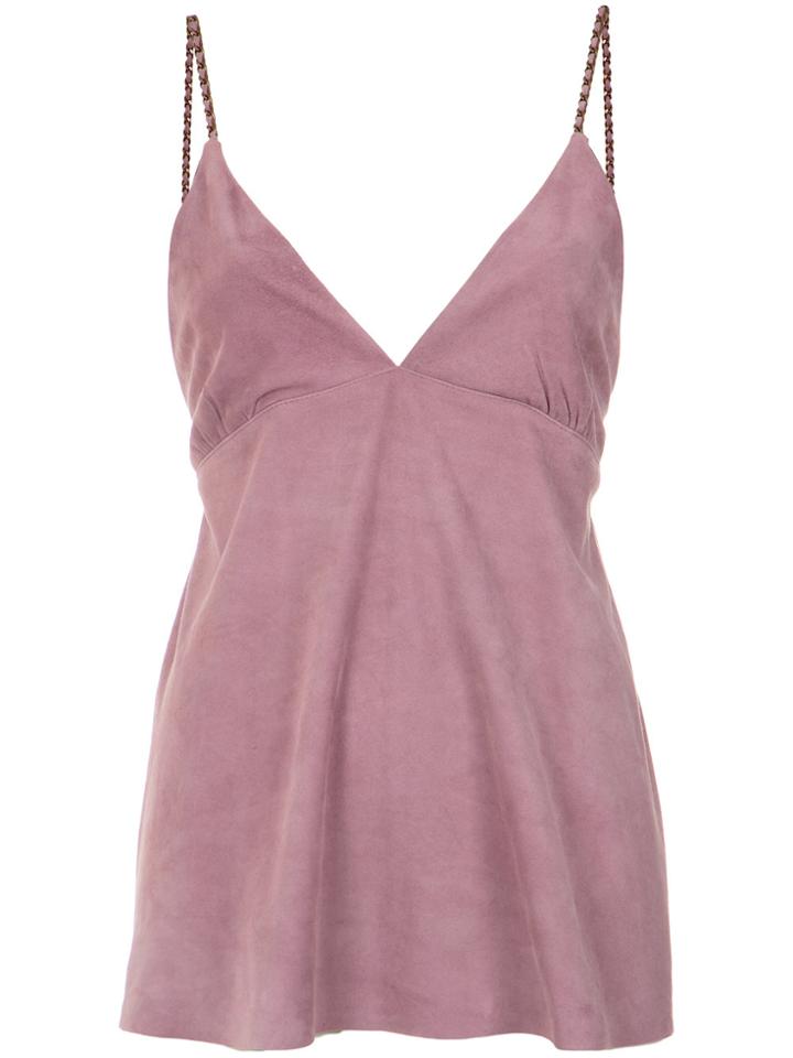 Andrea Bogosian Chamois Tank Top - Pink & Purple