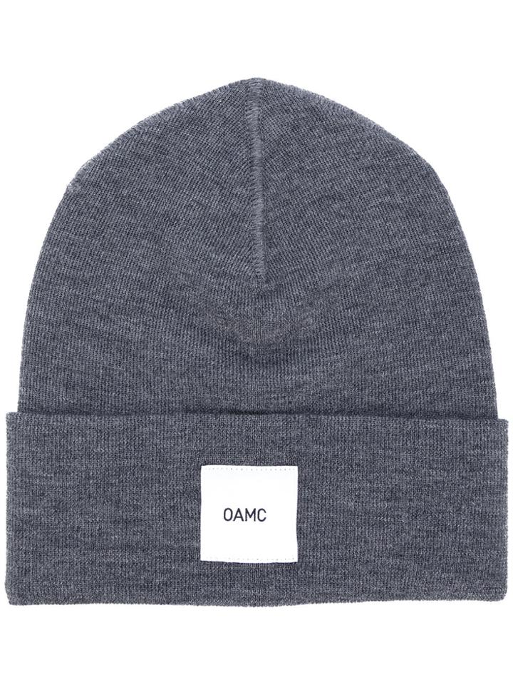 Oamc Logo Patch Beanie - Grey