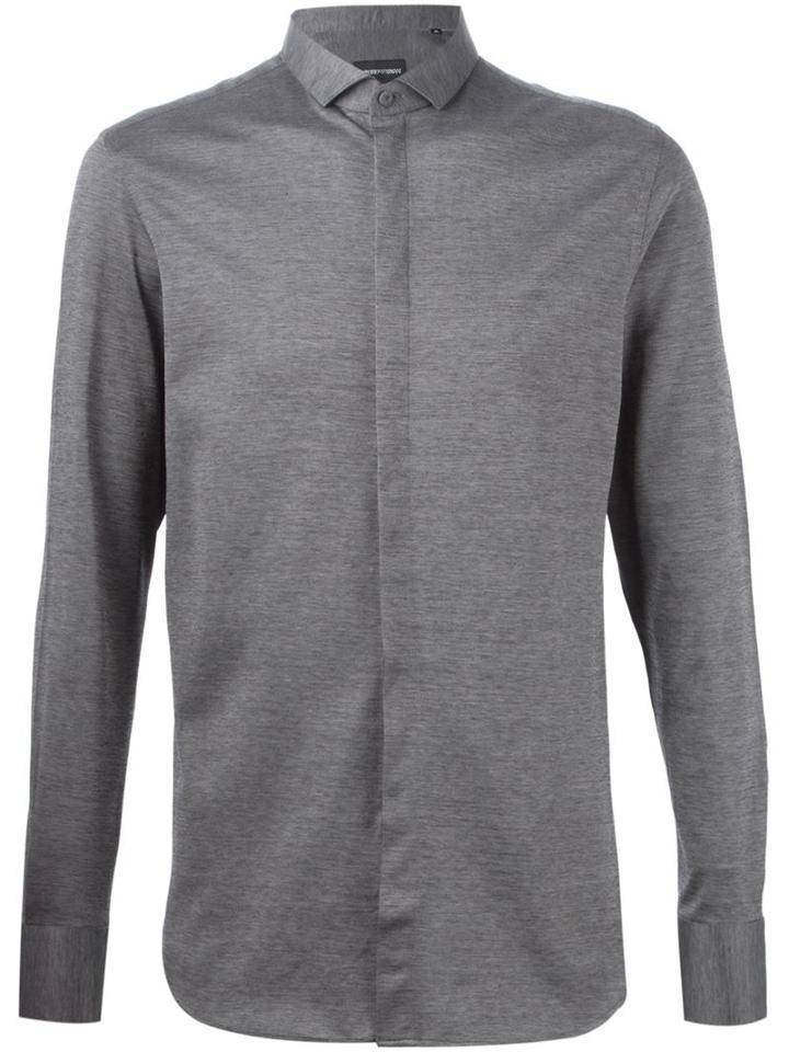 Emporio Armani Melange Slim Fit Shirt