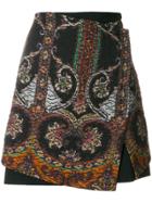 Cityshop Asymmetric Check Skirt - Grey