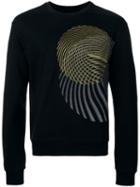 Wooyoungmi Circular Pattern Sweatshirt, Men's, Size: 46, Black, Cotton